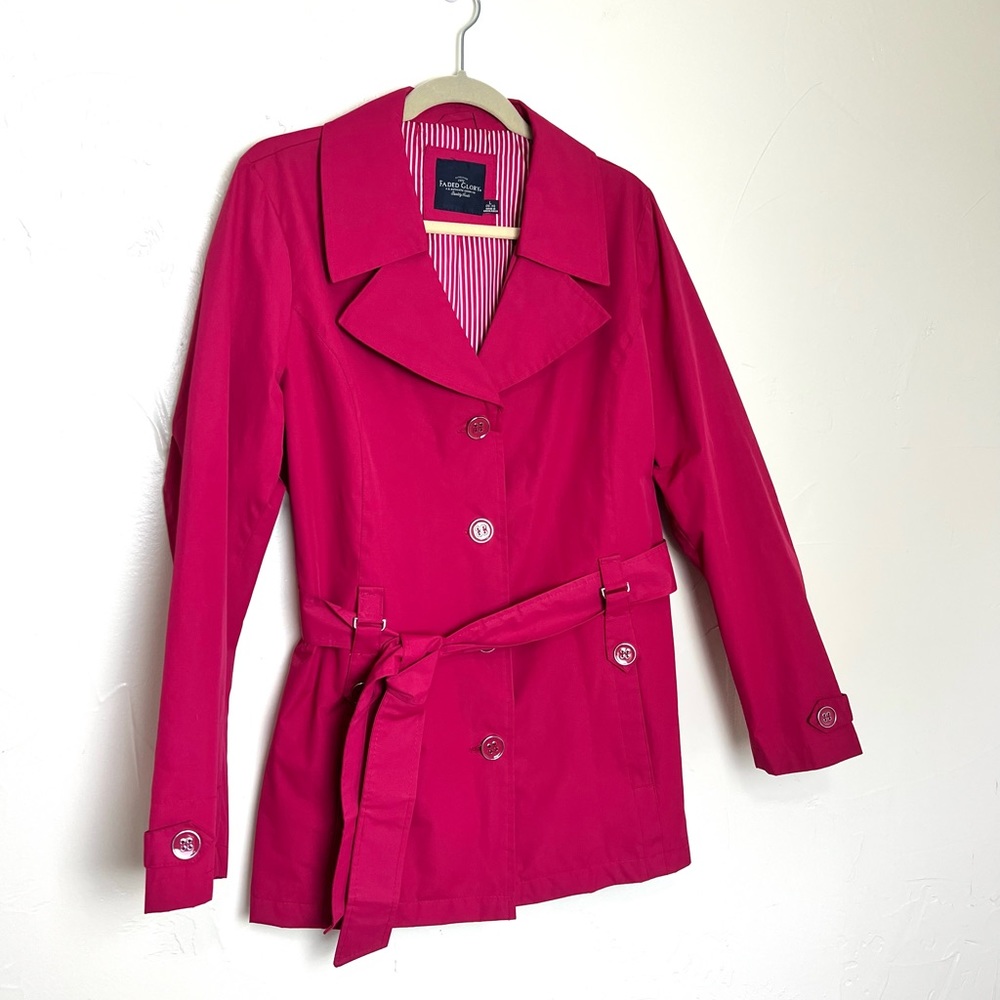 ⭐️ 3/$25 Faded Glory Pink Trench Rain Coat